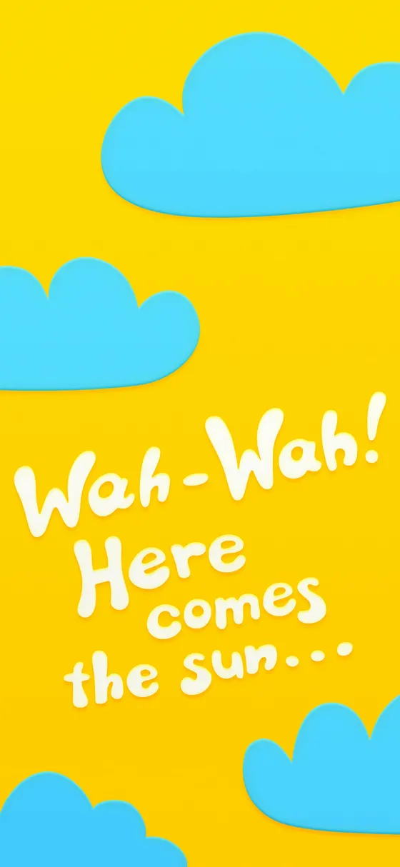 Here comes the sun... yellow mobile wallpaper