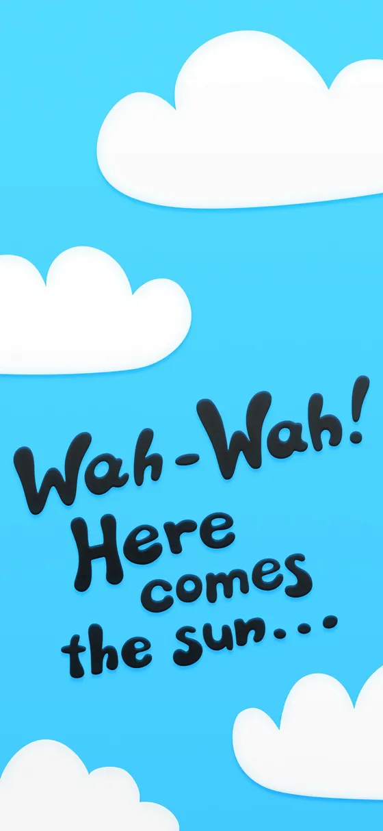 Here comes the sun... cyan mobile wallpaper